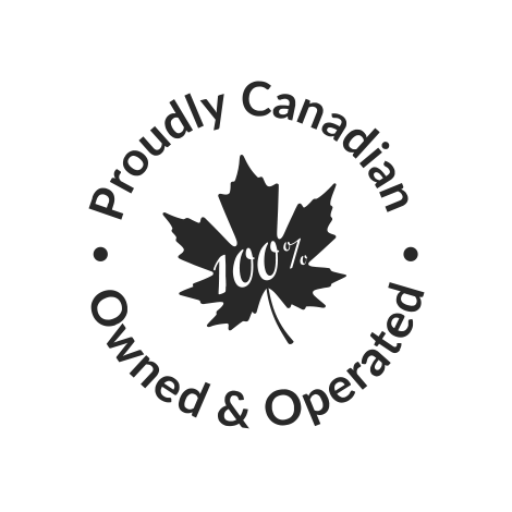 Proudly Canadian Badge - All Black